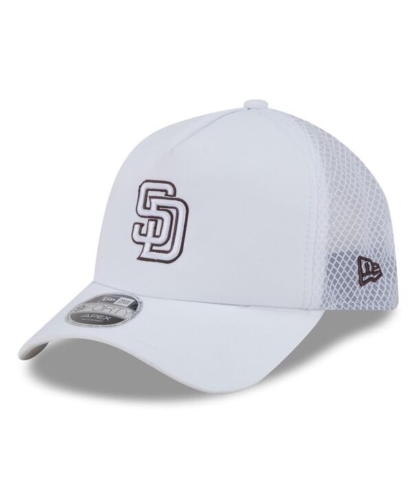 ニューエラ メンズ アクセサリー 帽子 New Era Men's White San Diego Padres 2026 Batting Practice Apex 9FORTY Adjustable Trucker Hat White ホワイト|ReVida 店