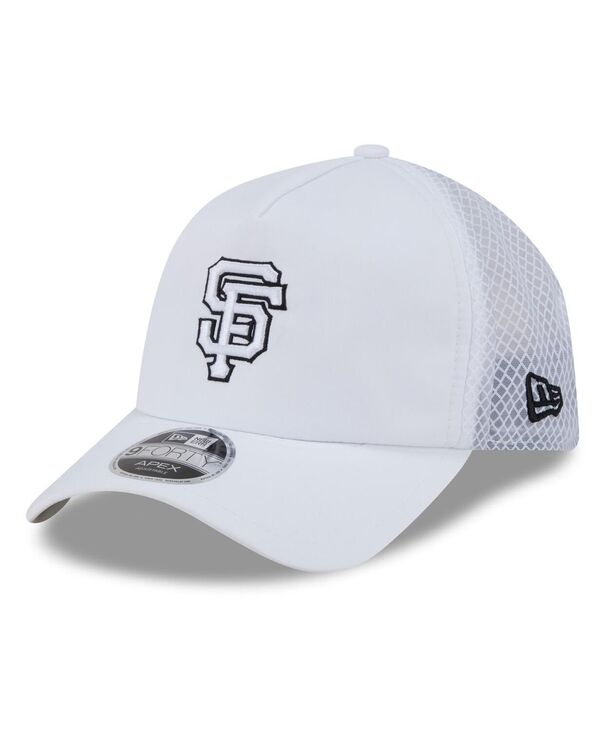 ニューエラ メンズ アクセサリー 帽子 New Era Men's White San Francisco Giants 2026 Batting Practice Apex 9FORTY Adjustable Trucker Hat White ホワイト|ReVida 店