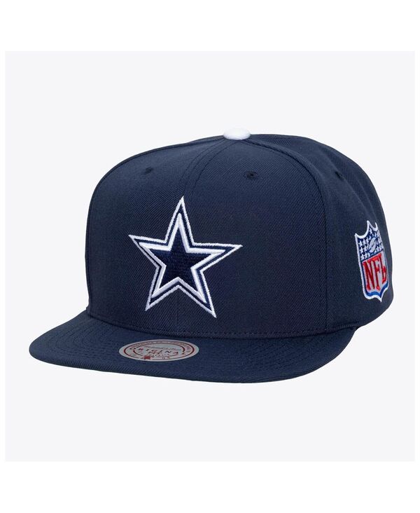 ミッチェル&ネス メンズ アクセサリー 帽子 Mitchell & Ness Men's Navy Dallas Cowboys Legendary Home Snapback Hat Navy ネイビー|ReVida 店