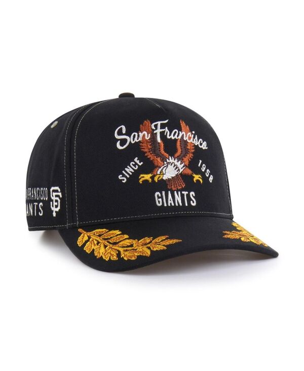 47 ブランド メンズ アクセサリー 帽子 '47 Brand Men's Black San Francisco Giants Keepsake Collection Adjustable Hitchat Black ブラック|ReVida 店