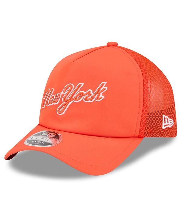 ニューエラ メンズ アクセサリー 帽子 New Era Men's Orange New York Mets 2026 Batting Practice Apex 9FORTY Adjustable Trucker Hat Orange オレンジ|ReVida 店