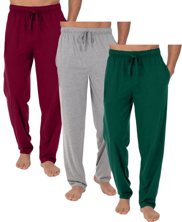 ギャラクシーバイハルビック メンズ ボトムス カジュアルパンツ Galaxy By Harvic Men's 3-Pack Modern Fit Classic Lounge Pants Burgundy Heather gray Hunter グレー｜ReVida 店 14,804円