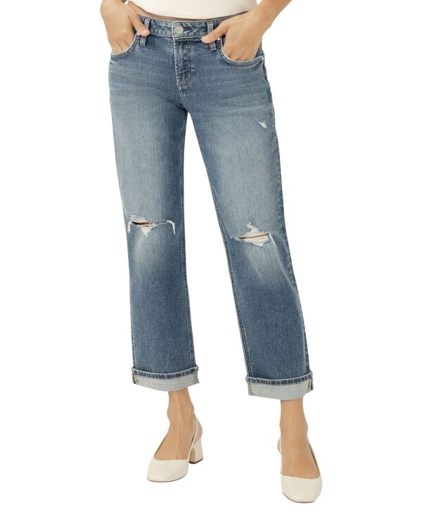 シルバー ジーンズ レディース ボトムス デニムパンツ チェルシー Silver Jeans Co. Women's Chelsea Mid-Rise Straight-Leg Jeans Malabar|ReVida 店