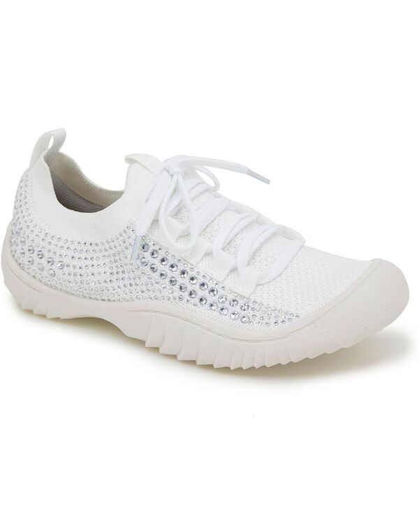 ジャイビーユー レディース シューズ スニーカー JBU Women\u0027s Brittney Casual Sneakers White/jewel 白いこと