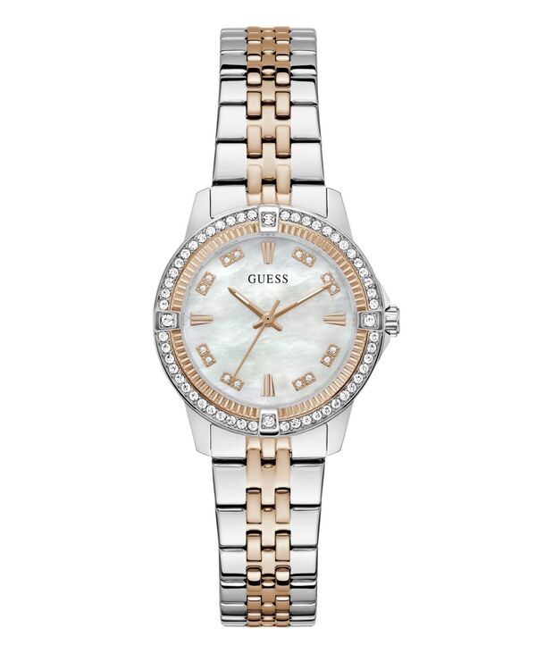 ゲス レディース アクセサリー 腕時計 Tシャツ GUESS Women's Quartz Glitz Two-Tone Stainlessteel Analog Watch 32mm Two-Tone|ReVida 店