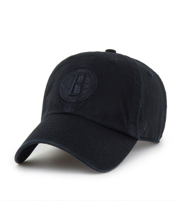 47 ブランド メンズ アクセサリー 帽子 '47 Brand Men's Brooklynets Black on Black Clean Up Adjustable Hat Black ブラック|ReVida 店