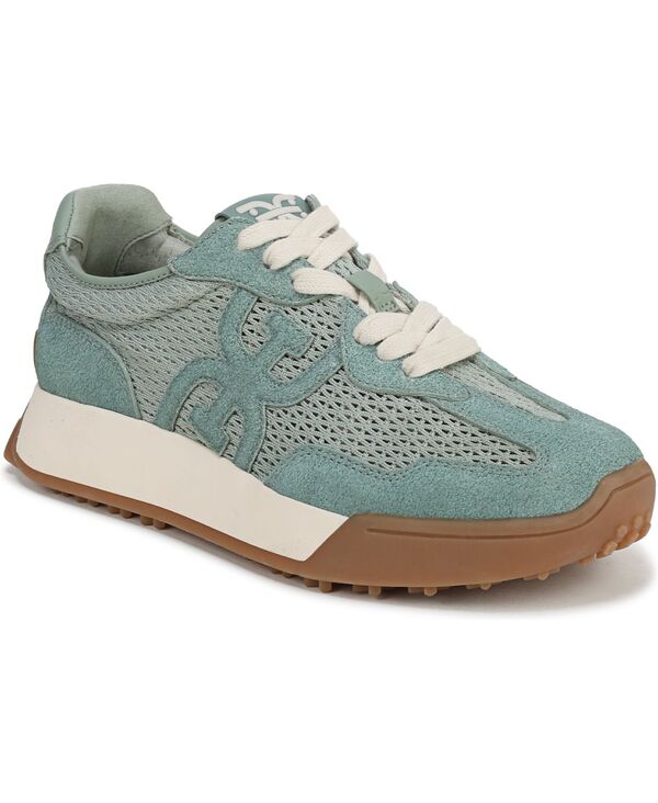 サムエデルマン レディース シューズ スニーカー メッシュ スピード競技 Sam Edelman Women\u0027s Langley Mesh Lace-Up Sneakersage Sky Antique Green 緑であること