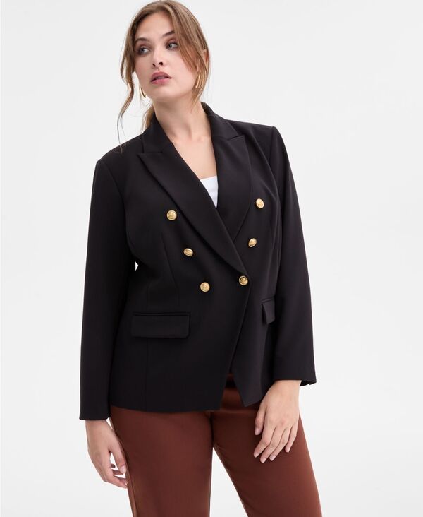 アイ.エヌ.シー インターナショナル コンセプト レディース アウター ジャケット・ブルゾン ブレザー I.N.C. International Concepts Women Double-Breasted Blazer Deep Black ブラック