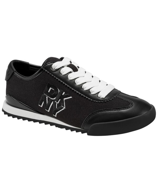 ダナ キャラン ニューヨーク レディース シューズ スニーカー レース DKNY Women's Eversley Lace-Up Sneakers Black ブラック｜ReVida 店