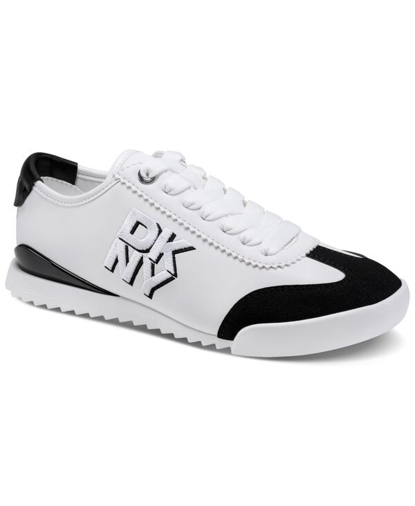 ダナ キャラン ニューヨーク レディース シューズ スニーカー レース DKNY Women's Eversley Lace-Up Sneakers White/Black ホワイト|ReVida 店