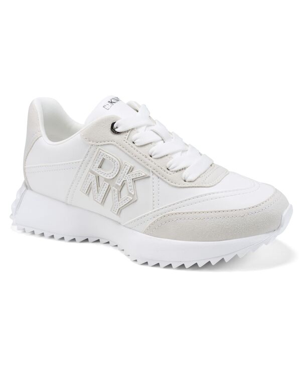 ダナ キャラン ニューヨーク州 レディース シューズ スニーカー スピード競技 DKNY Women\u0027s Nivardi Lace-Up Sneakers White 白いこと