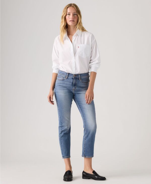 リーバイス レディース ボトムス デニムパンツ アンクル ジーンズ Levi's Women's Classic Mid-Rise Ankle Straight-Leg Jeans Eternal In|ReVida 店