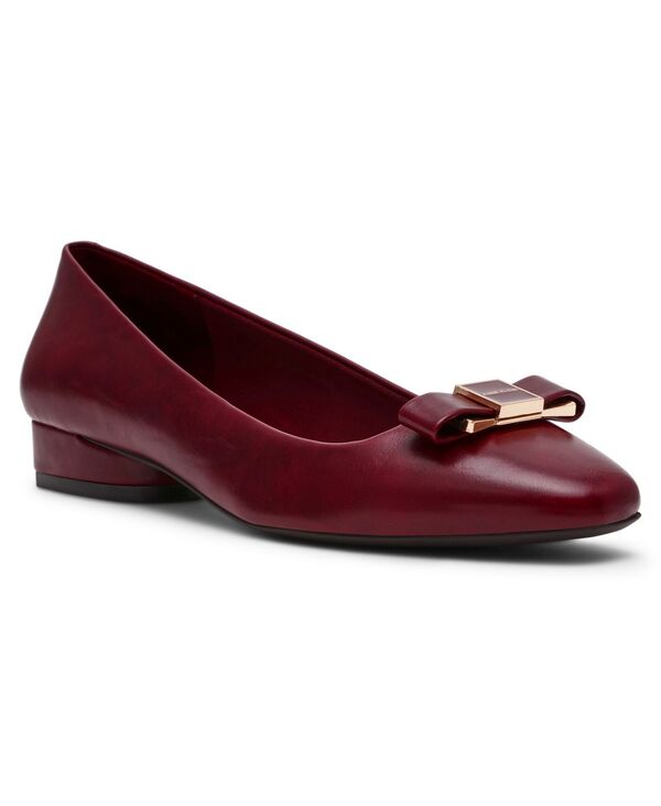 アンクライン レディース シューズ スリッポン・ローファー Anne Klein Women\u0027s Cadey Slip On Dressy Flats Burgundy バーガンディ
