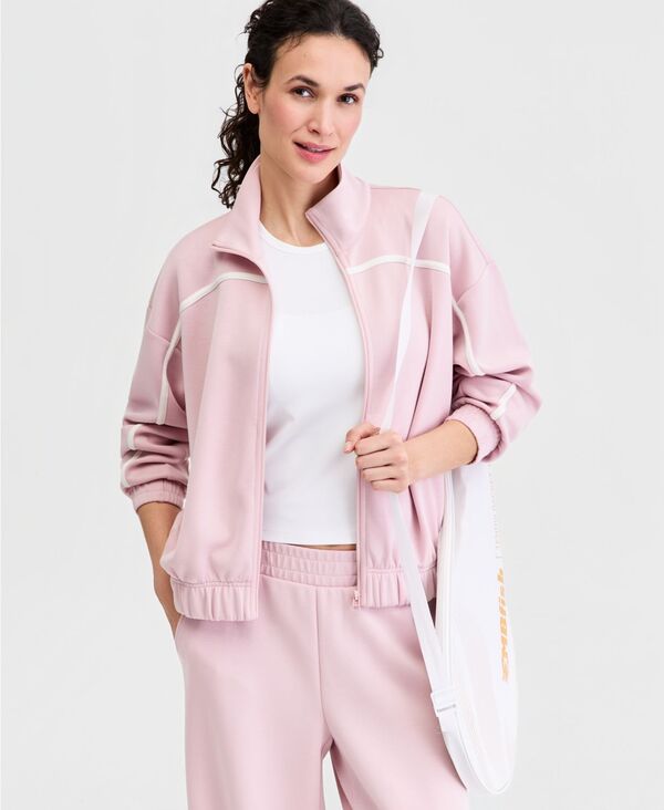 イデオロギー レディース アウター ジャケット・ブルゾン IDeology Women's Butter Soft Funnel-Neck Full-Zip Jacket Chalky Rose｜ReVida 店 14,336円