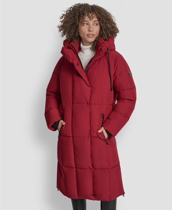 ダナ キャラン ニューヨーク州 レディース アウター 厚地の外套 DKNY Women\u0027s Zip-Front Stand Collar Coatibetn レディースファッション-コート・ジャケット