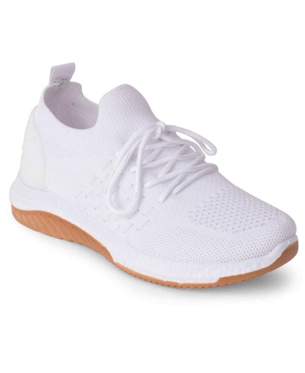 タハリ レディース シューズ スニーカー スピード競技 Tahari Women\u0027s Ferrari Lace-Up Sneakers White/Gum 白いこと スニーカー-レディース靴-靴
