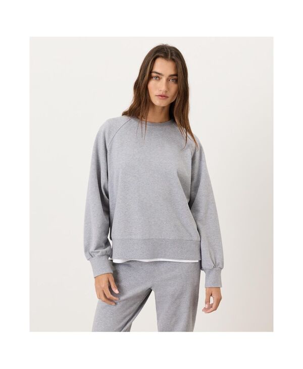 パクト レディース アウター パーカー・スウェット シャツ コットン ニット Pact Women's Organicotton CloudKnit Raglan Crew Sweatshirts Heather grey グレー|ReVida 店