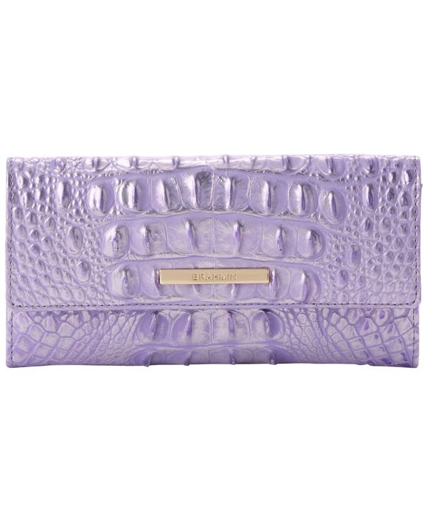 ブランミン レディース 付属品 紙入れ ミニ なめし革 Brahmin Cordelia Embossed Leather Mini Wallet Sheer Lavender ラベンダー