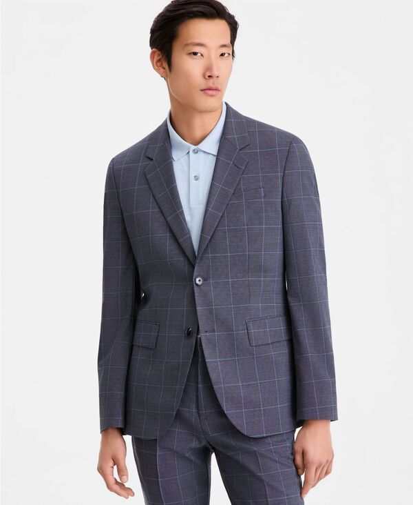 ヒューゴボス メンズ アウター ジャケット・ブルゾン Hugo Boss Men's Modern-Fit Suit Jacket Blue ブルー｜ReVida 店