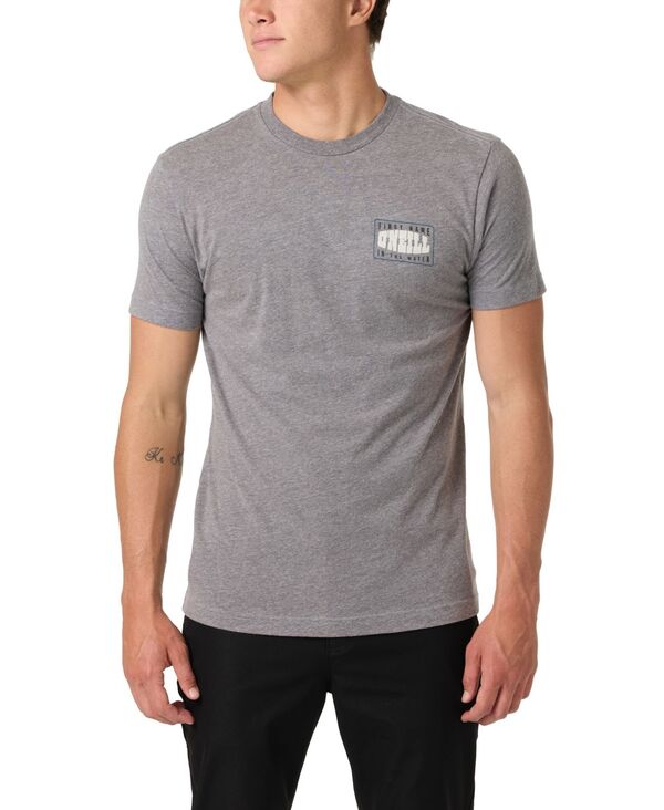 オニール メンズ トップス ティーシャツ 労働者の一団のど首 刷り上げる O\u0027Neill Men\u0027s Western Screen Print Detail Crewneck T-Shirt Heather gray 薄墨色