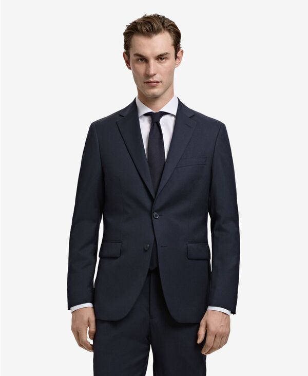マンゴ メンズ アウター 上衣・上衣 羊毛 スポーツジャケット MANGO Men\u0027s Turin Virgin Wool Suit Blazer Navy 米国海軍