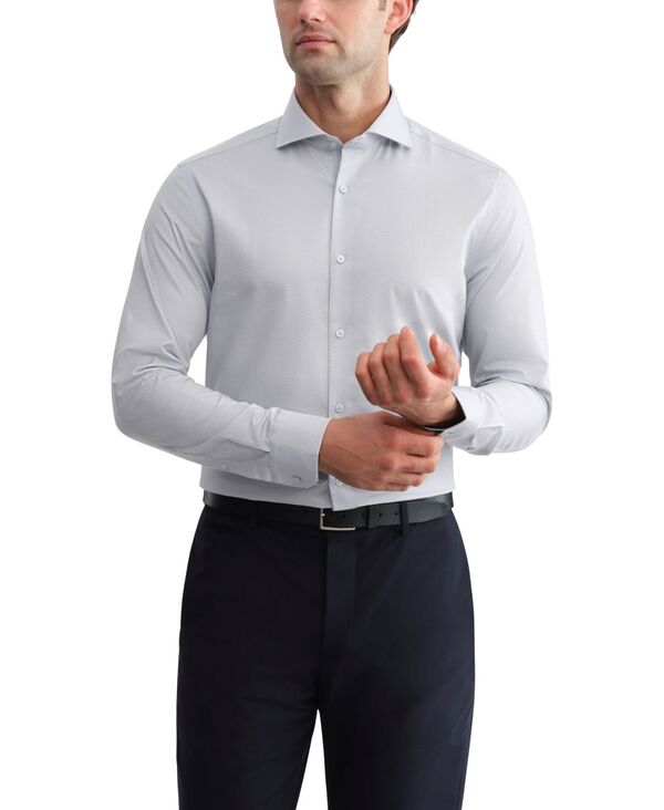 テッドベーカー メンズ トップス シャツ Ted Baker London Men's Premium Stretch Slim-Fit Dresshirt Gray Pattern グレー｜ReVida 店 31,070円