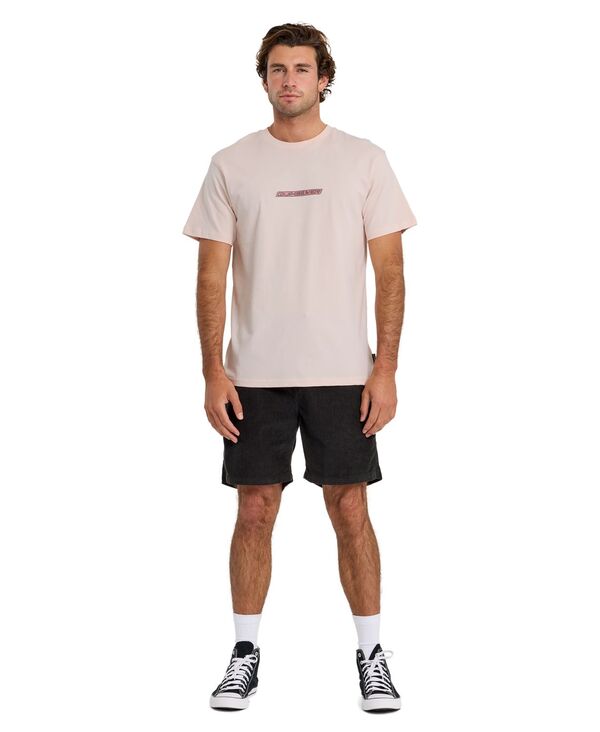 クイックしろがね色 メンズ トップス ティーシャツ 半袖 Quiksilver Men\u0027short-Sleeve T-Shirt Rosewater