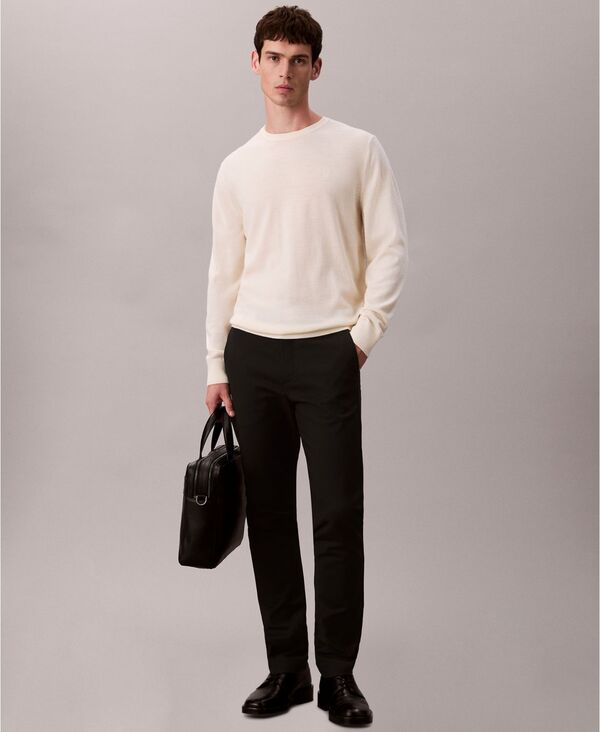 カルバンクライン メンズ ボトムス 心地好いズボン下 綿織物 Calvin Klein Men\u0027slim Stretch Cotton Pants Black 黒いこと