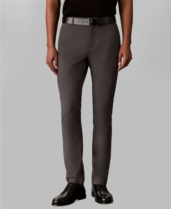 カルバンクライン メンズ ボトムス 心地好いズボン下 綿織物 Calvin Klein Men\u0027slim Stretch Cotton Pants Dark Gray 薄墨色