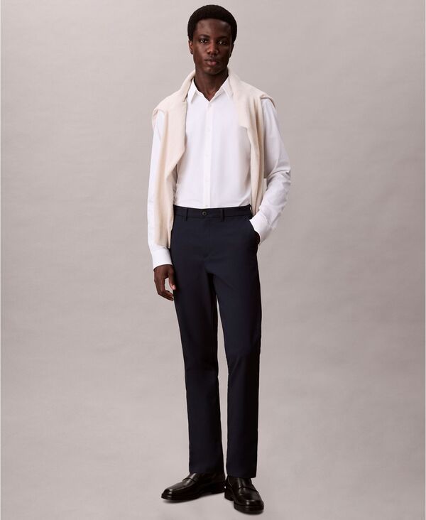 カルバンクライン メンズ ボトムス 心地好いズボン下 綿織物 Calvin Klein Men\u0027slim Stretch Cotton Pants Dark Sapphire サファイア