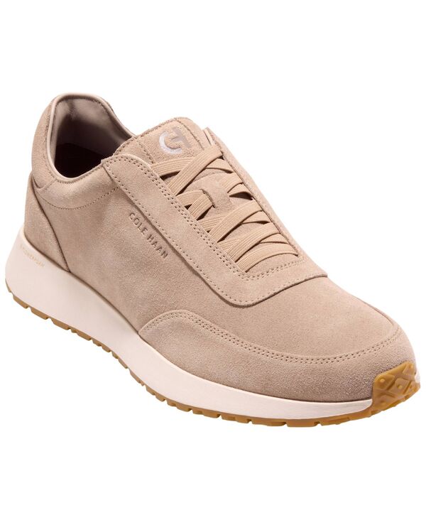 電話を掛けるハーン メンズ シューズ スリッポン・ローファー スニーカー Cole Haan Men\u0027s Grand Pro Luxe Mile Slip-on Sneakers Birch Biege Suede