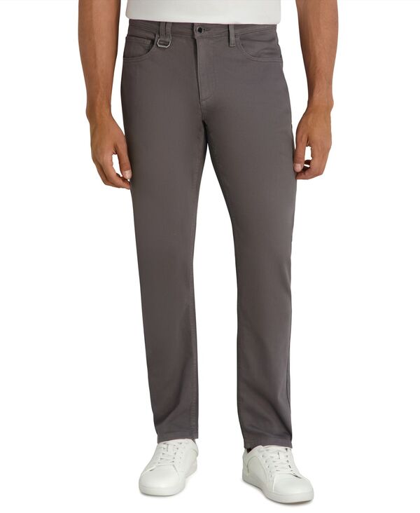 長い巻き毛 ラガーフェルド メンズ ボトムス 心地好いズボン下 KARLAGERFELD PARIS Men\u0027s Tailored-Fit Pants Charcoal 濃灰色