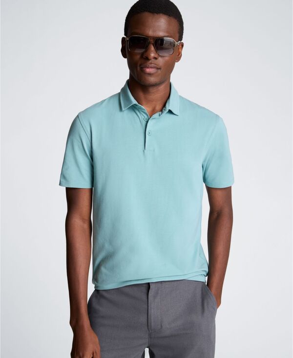 ケネスコール メンズ トップス プルオーバー スポーツシャツ 半袖 Kenneth Cole Men\u0027short-Sleeve Slim-Fit Polo T-Shirt Aqua アクア