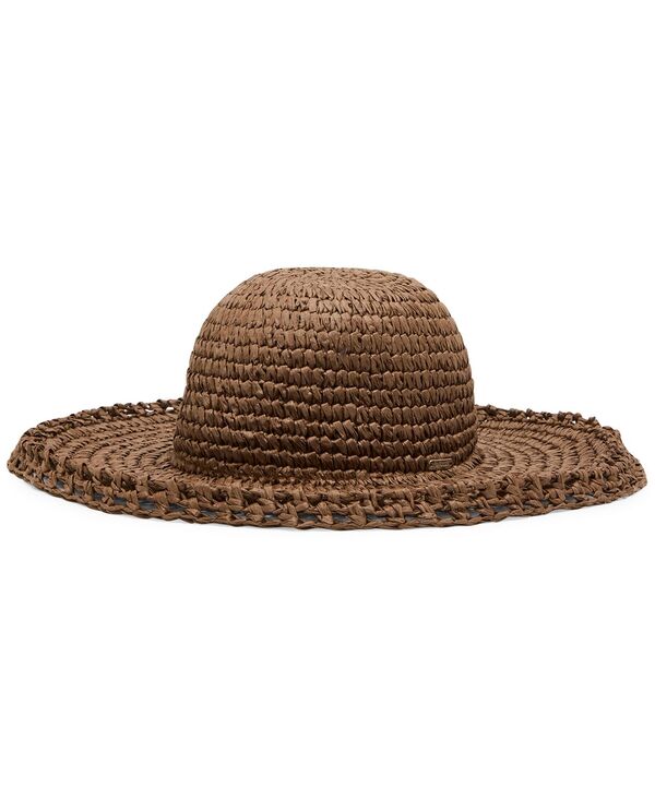 スティーブ マデン レディース 添え物 かぶり笠 Steve Madden Paperaffia Floppy Hat Brown 赤銅色