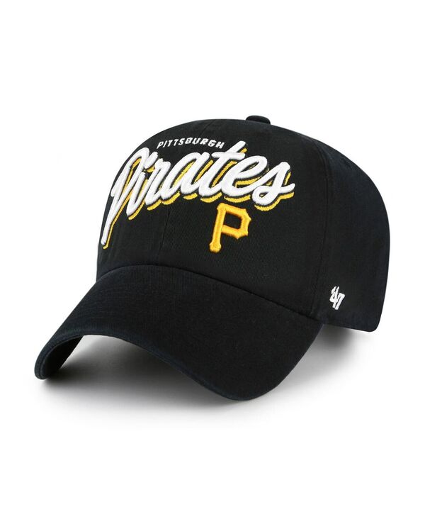 47 ブランド レディース アクセサリー 帽子 '47 Brand Women's Black Pittsburgh Pirates Ariana Clean Up Adjustable Hat Black ブラック|ReVida 店