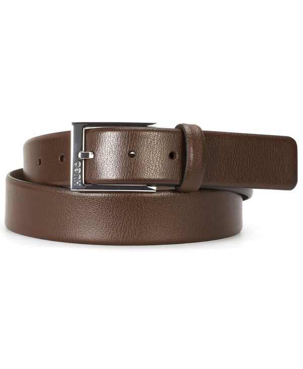 ヒューゴボス メンズ 付属品 胴締め なめし革 Hugo Boss Men\u0027s Gellot Leather Belt Dark Brown 赤銅色