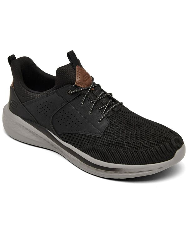 スケッチャーズ メンズ シューズ スニーカー 伸び伸びする相応う Skechers Men\u0027s Relaxed Fit: Slade - Breyer Casual Sneakers from Finish Line Black/Brown 黒いこと