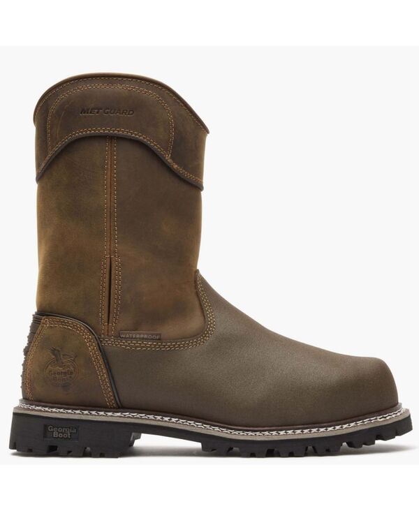 ジョージブーツ メンズ シューズ ブーツ・レインブーツ GEORGIA BOOT Men\u0027s Brute Met Guard Composite Toe Waterproof Work Boot Brown 赤銅色