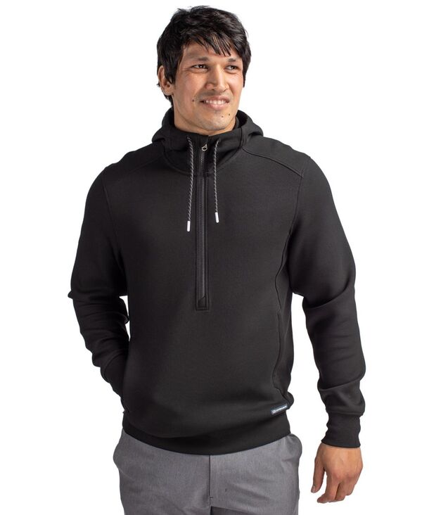 截断機アンドうしろ側 メンズ アウター パーカー・スウェット ハーフジップ トール Cutter \u0026 Buck Big \u0026 Tall Roam Half Zip Long Sleeve Hooded Pullover Black 黒いこと
