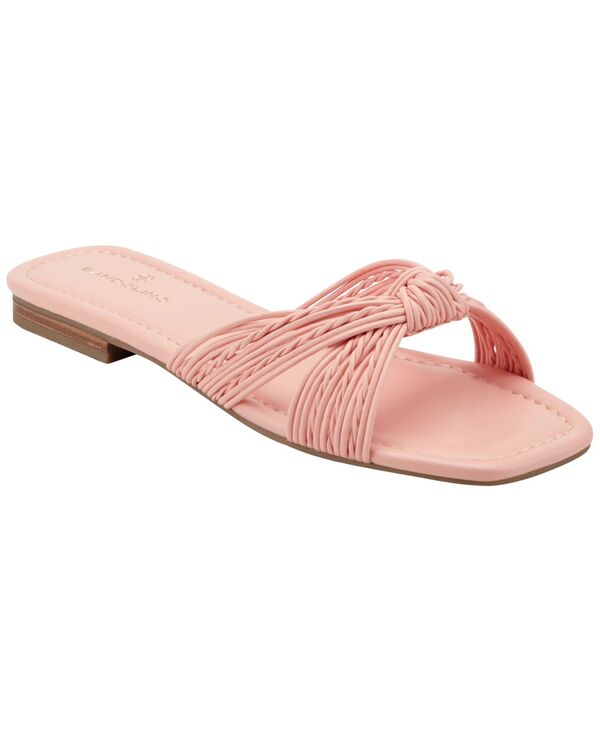 バンドリーノ レディース シューズ スリッポン・ローファー サンダル Bandolino Women\u0027sella Knotted Flat Slip-On Sandals Coral Pink サクラ色