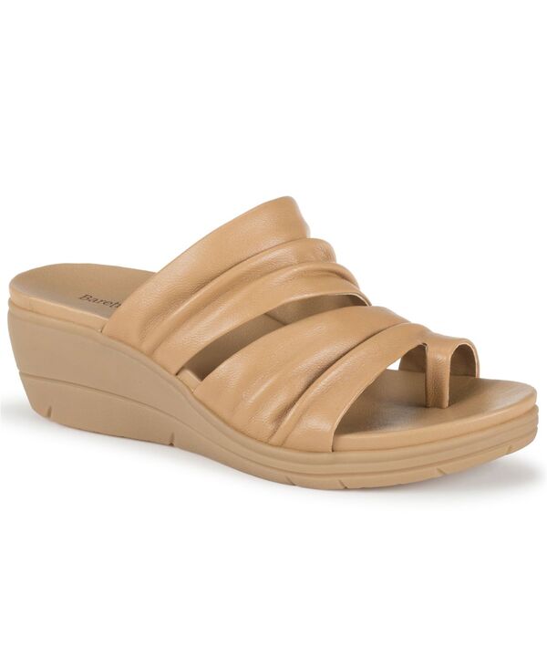 ベアトラップス レディース シューズ スリッポン・ローファー サンダル Baretraps Women\u0027s Erla Slip-On Wedge Sandals Dune