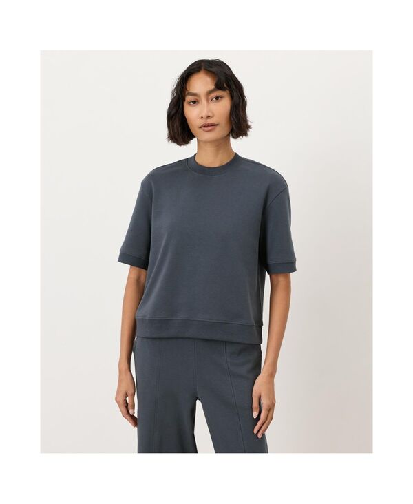 パクト レディース アウター パーカー・スウェット Tシャツ コットン Pact Women's Organicotton Airplane Sweatshirtee Steel blue ブルー｜ReVida 店