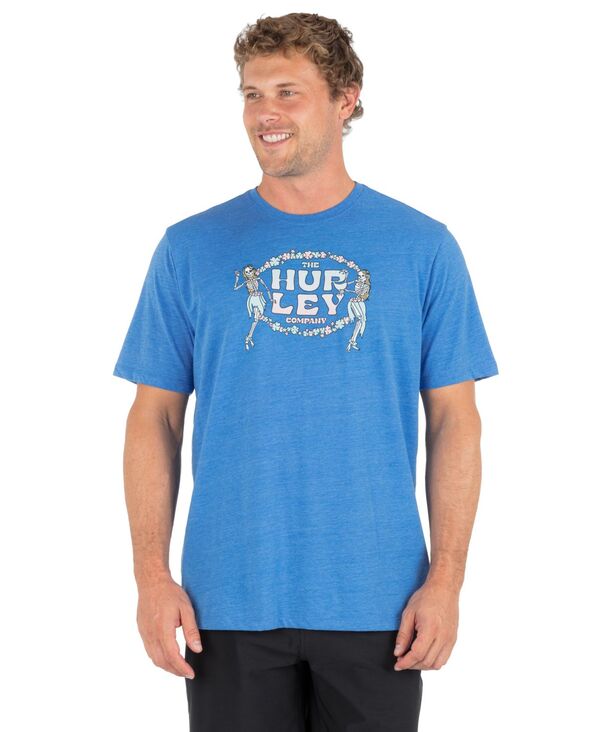 ハーレー メンズ トップス ティーシャツ 半袖 Hurley Men\u0027skull Dancing Short-Sleeve T-Shirt Seashore Heather ギョリュウモドキ