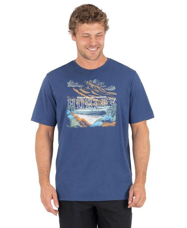 ハーレー メンズ トップス ティーシャツ 半袖 Hurley Men\u0027s Finding Paradise Short-Sleeve T-Shirt Blue 青碧