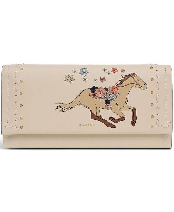 ラドリー 大ロンドン レディース 付属品 紙入れ 競り合い Radley London Kentucky Derby Small Flap-Over Wallet Salt
