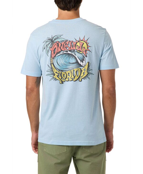 オニール メンズ トップス プルオーバー 労働者の一団首っ玉 O\u0027Neill Men\u0027s Florida Classicrewneck T-Shirt Sky Blue Heather ギョリュウモドキ