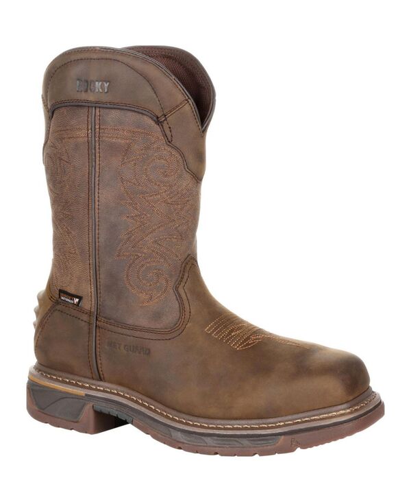 ロッキー メンズ シューズ ブーツ・レインブーツ ROCKY Men\u0027s Iron Skull Composite Toe Internal MET Guard Boot Distressed brown 赤銅色