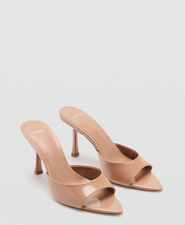 マンゴ レディース シューズ サンダル 踵 MANGO Women\u0027s Pointed-Heel Sandals Nude