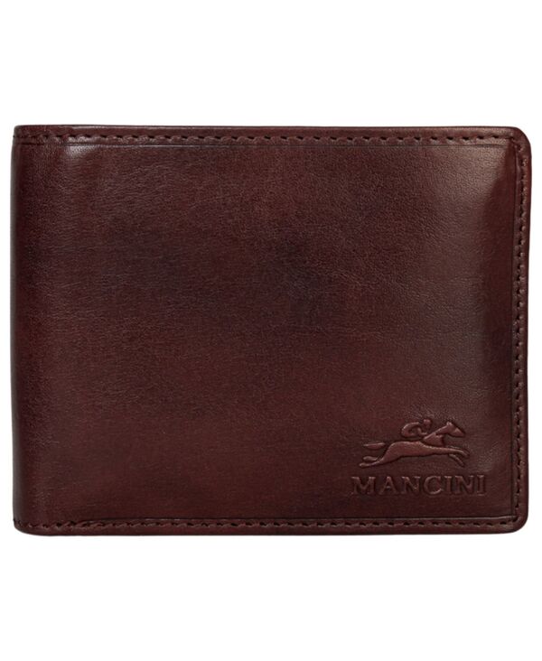 マンシーニ メンズ 付属品 紙入れ Mancini Men\u0027s Bill-Fold Wallet Brown 赤銅色