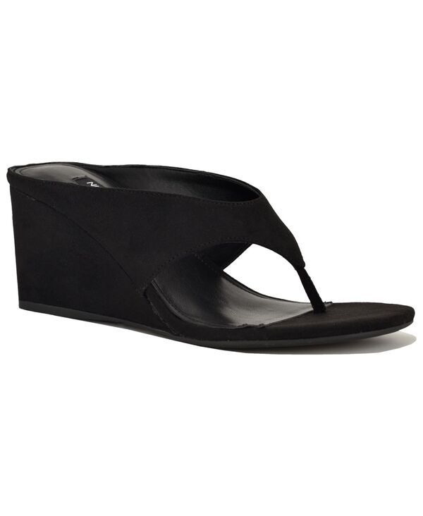 ナインウェスト レディース シューズ スリッポン・ローファー サンダル Nine West Women\u0027s Jadde Slip-On Wedge Sandals Black 黒いこと